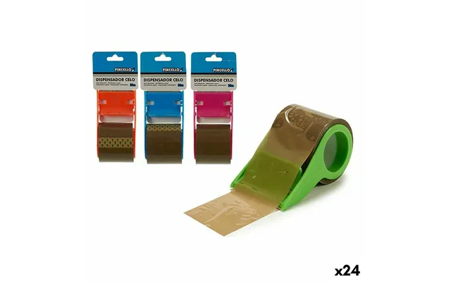 Tape Dispenser Med Tape 5,5 × 15 × 5,5 Cm - Sæt Á 24