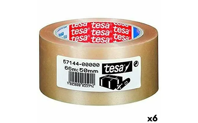 Tesa Pakkebånd Ekstra Stærk, Gennemsigtig Pvc 50 Mm × 66 M - 6 Ruller