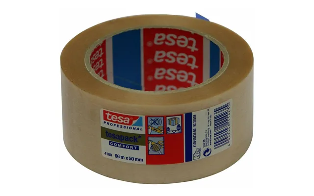 Tesa Pakketape 50 Mm × 66 M - Gennemsigtig Pvc