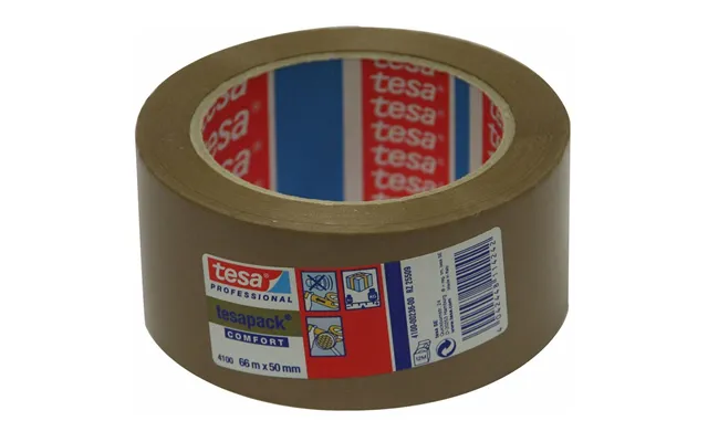 Tesa Pakketape 50 Mm X 66 M - Selvklæbende Pvc