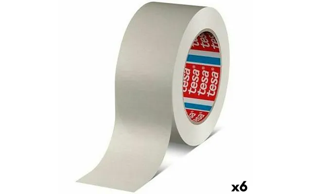 Tesa Pakketape Hvid 50 Mm X 50 M - 6 Ruller Selvklæbende