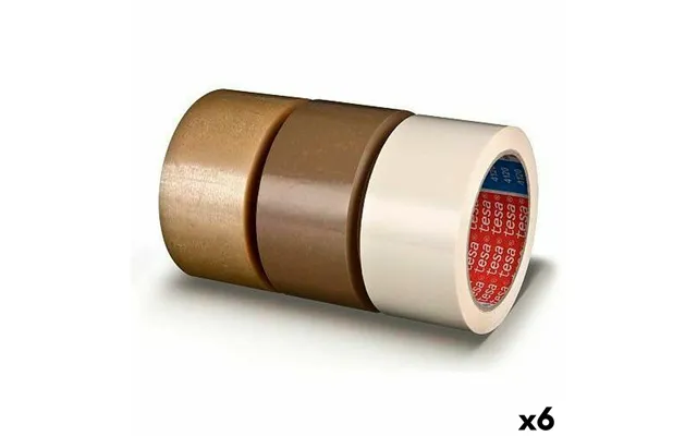 Tesa Standard Emballagetape - Gennemsigtig Pvc, 50 Mm X 66 M, 6 Ruller
