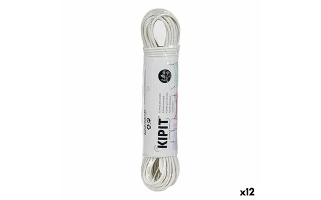 Tørresnor Kipit Hvid Pvc 20 M - 12 Enheder