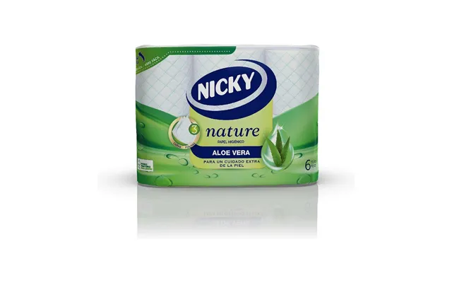Toiletpapir Nicky Nature Aloe Vera - 3-lags, 6 Ruller
