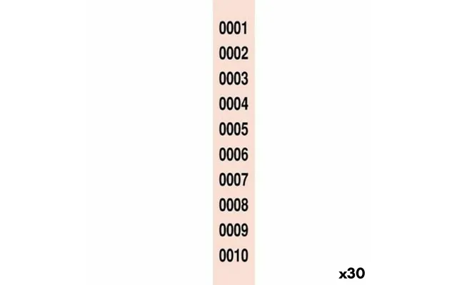 Tombola Nummerstrimler 1-2000 - 30 Enheder