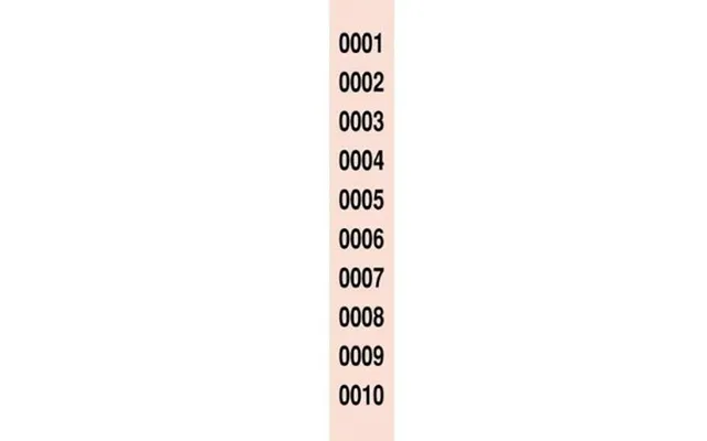 Tombola Nummerstrimler R-980 1 - Sæt Med 10 Enheder 1-5000