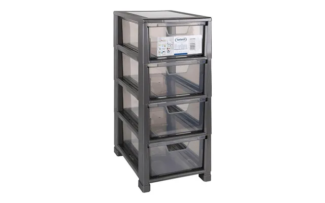 Tontarelli Linea Mini Kommode - Grå, 4 Skuffer