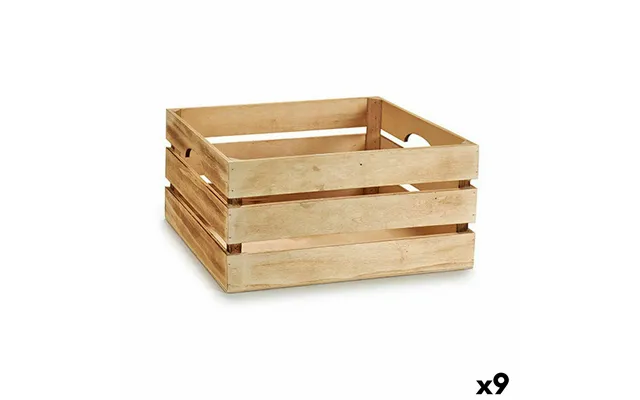 Trækasse Brun - Dekorativ Boks 9 Stk. 40,5 × 20 × 30,5 Cm