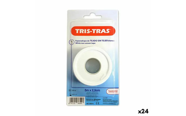 Tris-tras Hvid Non-woven Plastertape - 24 Stk.