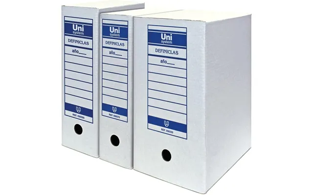 Unipapel Unisystem Definiclas Arkivboks - Hvid, A4
