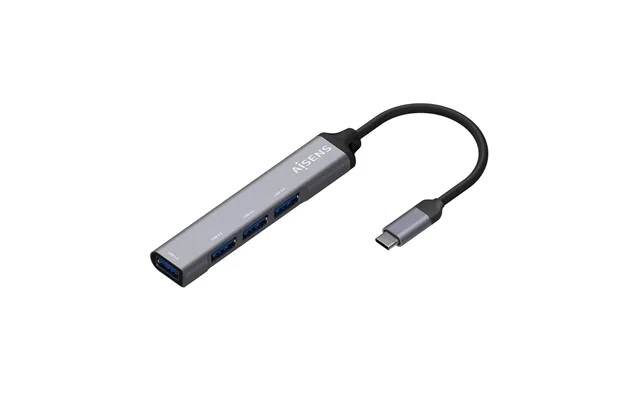 Usb Hub Med Usb C - Aisens A109-0541, 4× Usb 3.2, Grå