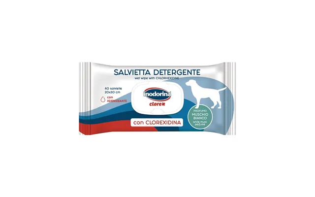 Vådservietter Til Hund - Inodorina Clorex, 40 Stk