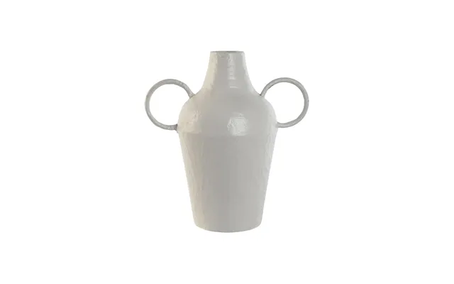 Vase I Hvid Metal - 33,5 × 20 × 36 Cm