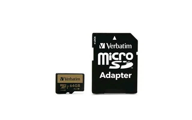 Verbatim Pro Microsd-kort 64 Gb Inkl. Sd-adapter