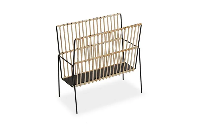 Versa Tidsskriftholder I Metal, Harpiks Og Træ Mdf - 19 × 35,5 × 36 Cm