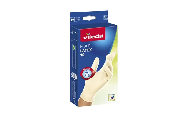 Vileda Engangshandsker Multi Latex M L - 10 Par, Hvid
