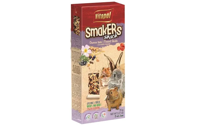 Vitapol Smakers Snacks Til Små Dyr - 2 Stk, 90 G
