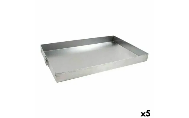 Vr Rektangulær Bageform I Aluminium, Sølv - 38 × 25 × 3,5 Cm 5 Stk