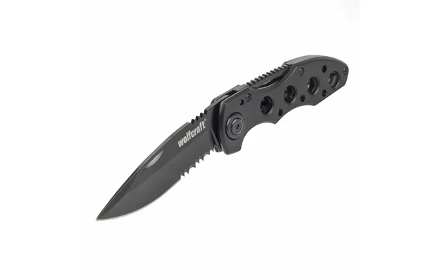 Wolfcraft Foldekniv 75 Mm - Sort Lommekniv I Metal