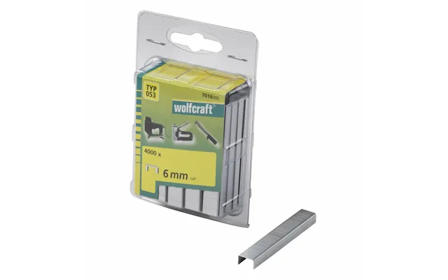 Wolfcraft Hæfteklammer N 053 - 6 Mm, 4.000 Stk., Stål, Sølv