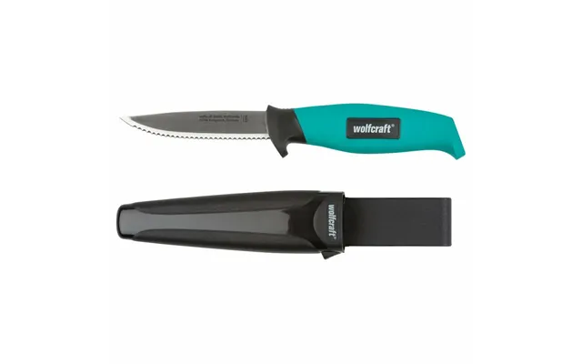 Wolfcraft Kniv 95 Mm Med Etui - Grøn Sort