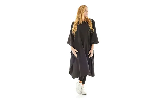 Xanitalia Frisørkappe Med Knapper - Sort 130 × 150 Cm