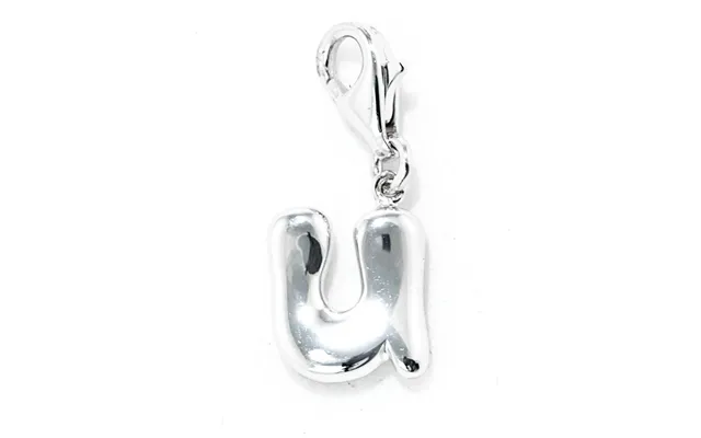 Xenox Charm U Bogstavsvedhæng - Sølvfarvet, 1 Cm