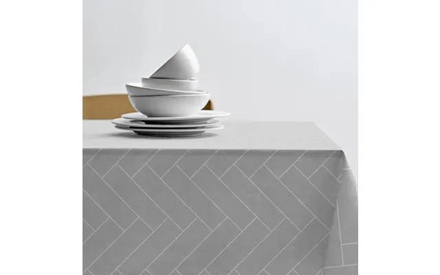 Södahl Damaskdug Tiles 140x270 Cm - Light Grey