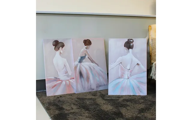 Balletpiger, Lærredstryk, Canvas, Træramme - 40x60 Cm