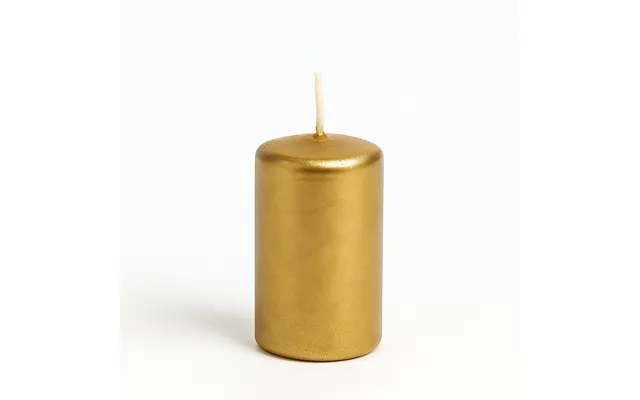 Bloklys Ø5x10 Cm - Guld