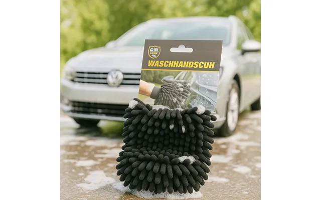 Detailing Microfiber Handske Til Bilvask - Sort 15x20 Cm Blød Og Ridsefri Aftørring