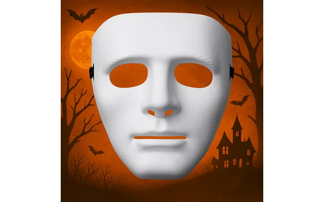Hvid Halloween-maske Inspireret Af Michael Myers Horrorfilm