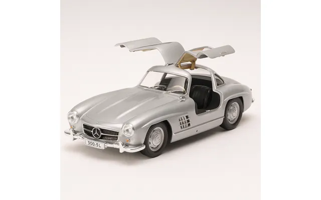 Mercedes-benz 300 Sl W198 1955 Sølv 1 18 - Modelbil
