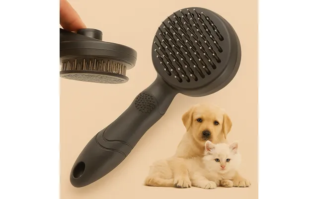 Selvrensende Børste Til Hunde Og Katte Sort Effektiv Pelspleje Til Alle Pelstyper