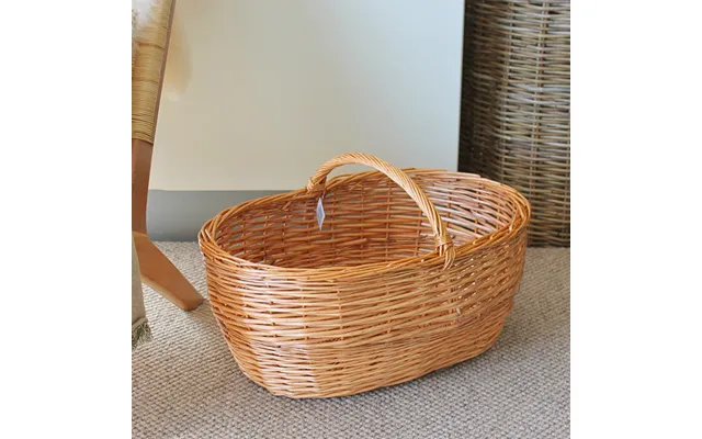 Stor Bykurv I Håndflettet Pil 57x40xh25 Cm