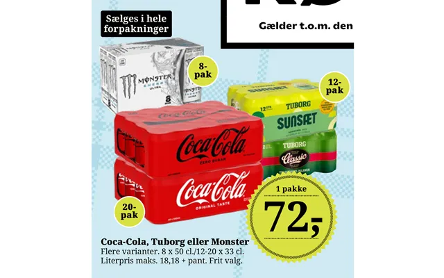 Coca-cola, Tuborg Eller Monster product image