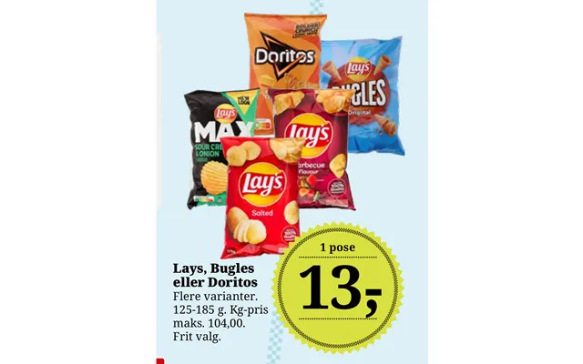 Lays, Bugles Eller Doritos product image