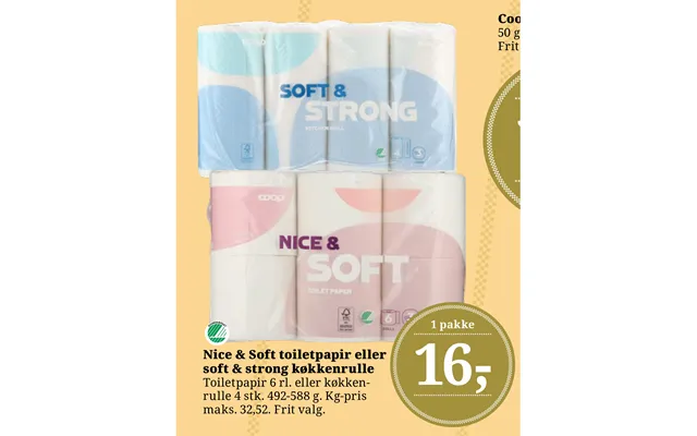 Nice & Soft Toiletpapir Eller Soft & Strong Køkkenrulle product image