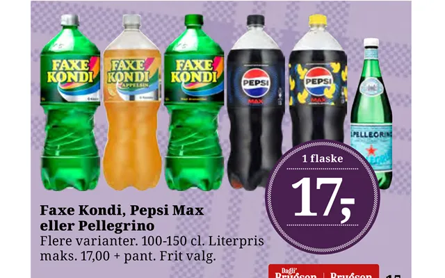 Faxe Kondi, Pepsi Max Eller Pellegrino product image