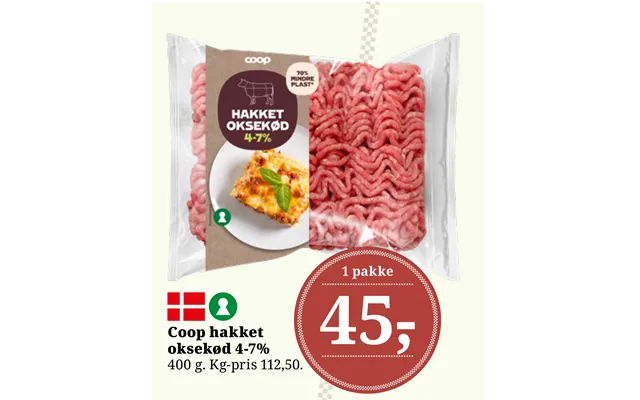 Coop chopped beef 4-7% product image