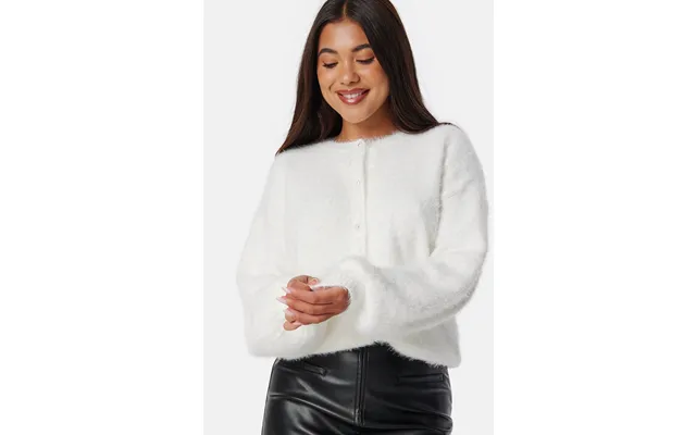 Fluffy Knitted Pearl Cardigan