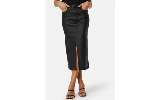 Objnaya Coated Mid Waist Skirt