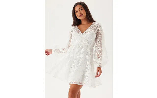 Overlap Balloon Sleeve Dress