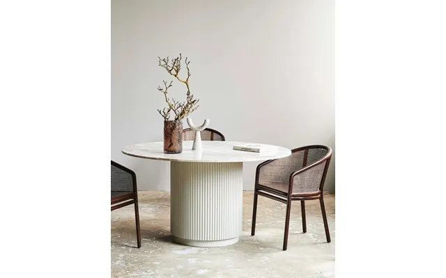 Rundt Spisebord I Træ Og Marmor Ø 140cm product image