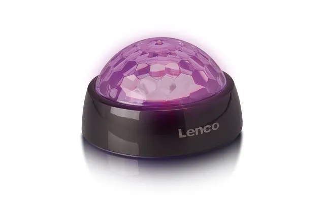 Lenco - Pladestabilisator Med Rgb-lyseffekter 250 G Pladespillervægt Og Diskokugle I Ét Titanium