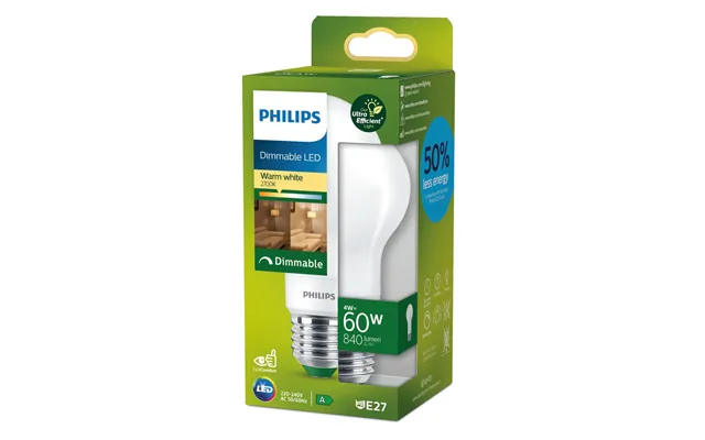 Philips Led Classic Filament 60w Standard E27 2700k Mat Ikke Dæmpbar - Ultra Efficient