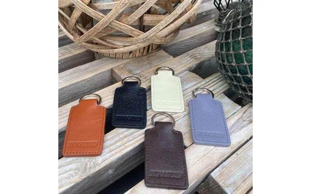 Leather Keychain Gray City Fogstrup product image