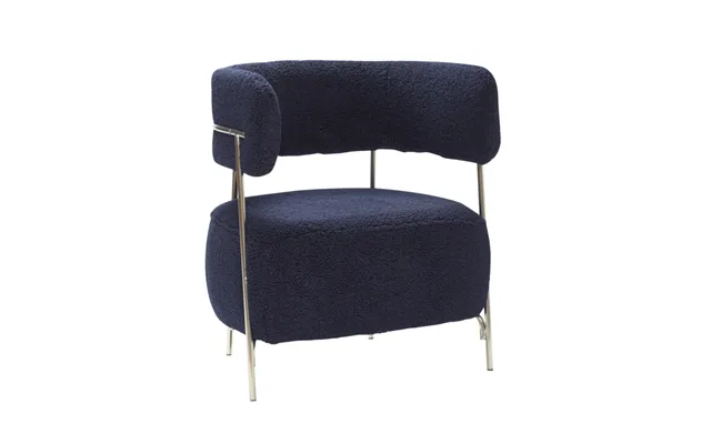 Teddy - Loungestol I Blå Nikkel Polyester Metal