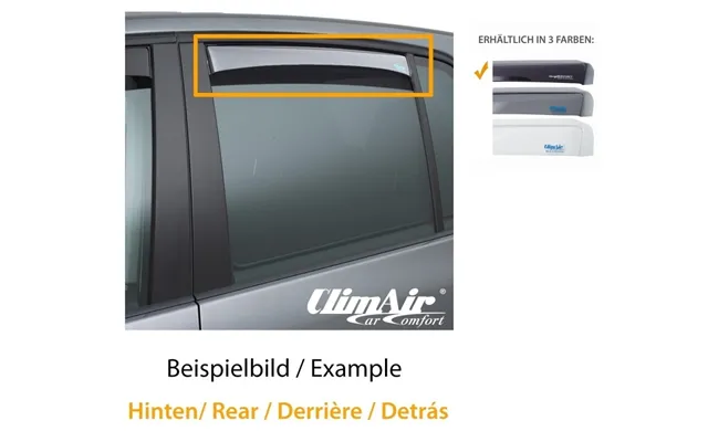 Climair Vindafviser Master Bagdøre Til Mazda 5 5-dørs Sæt - 2 Stk