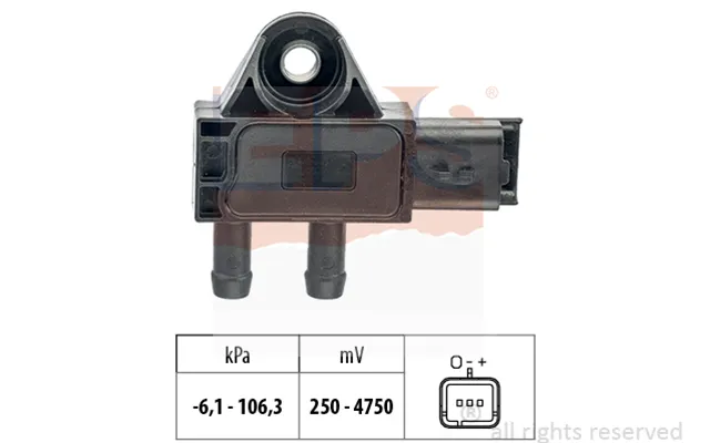 Sensor,udstødningstryk - Eps